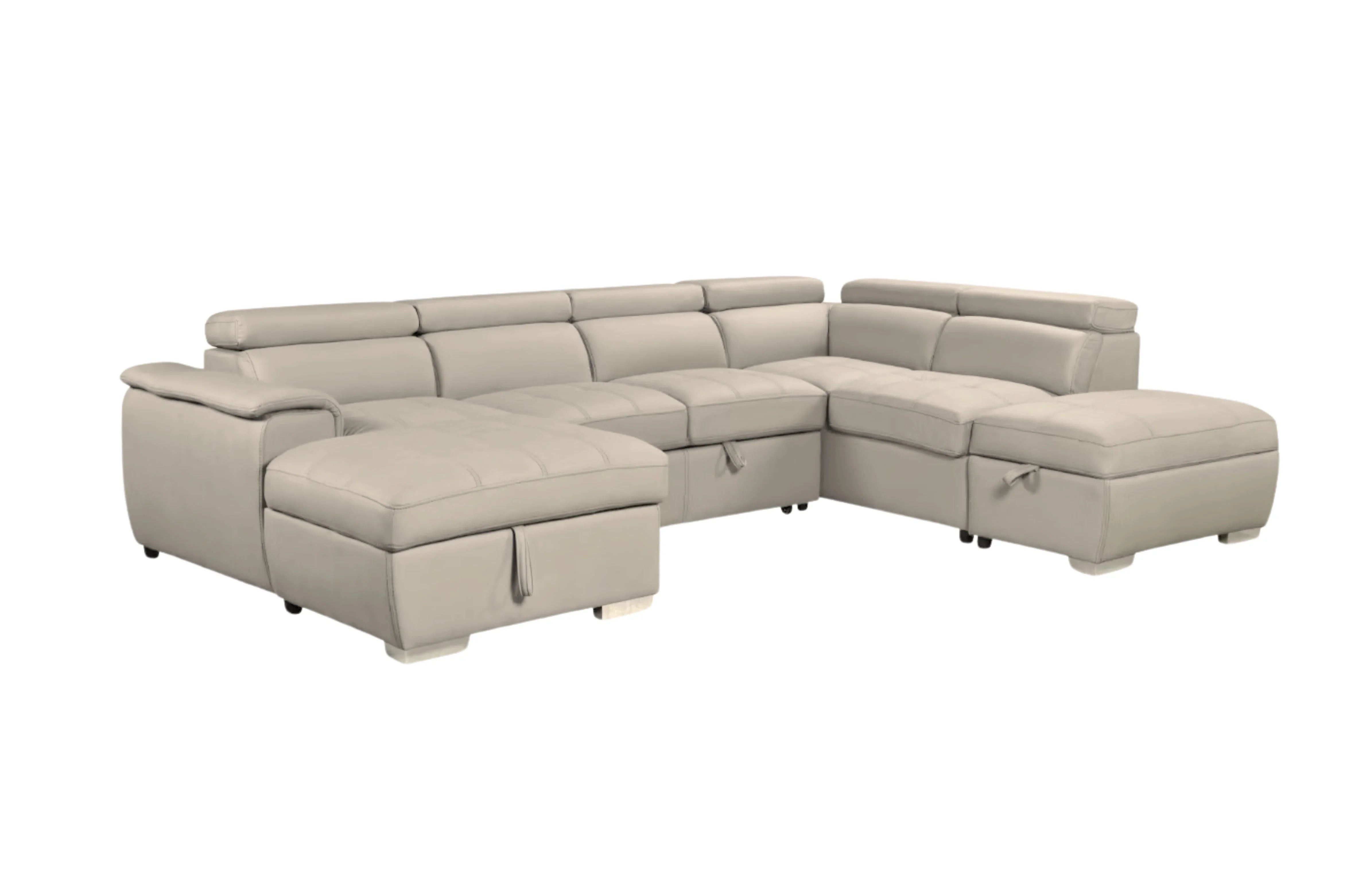 Plush Sleeper Modular Chaise Lounge - Mushroom - Flea Market